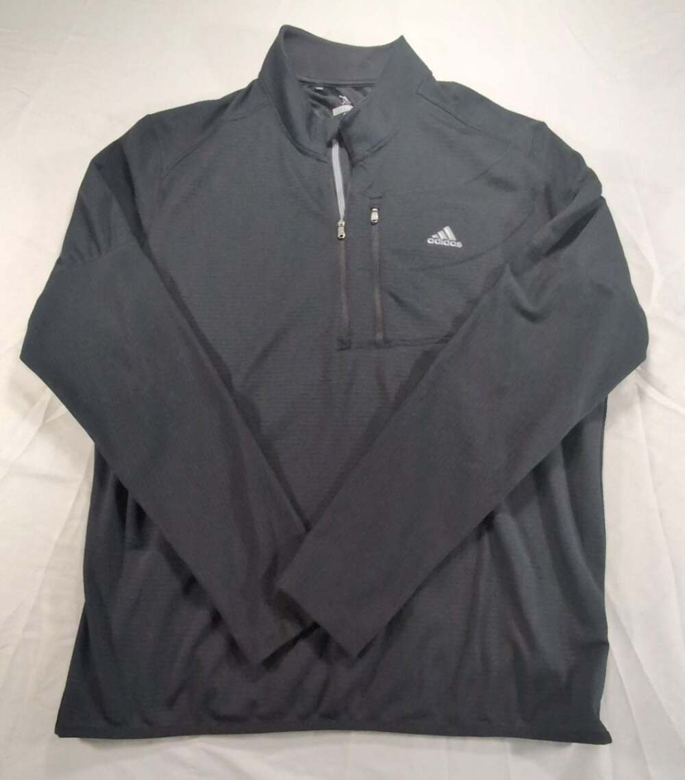 Adidas Golf Climawarm Gridded 1/4 Zip Pullover Black Men's XL